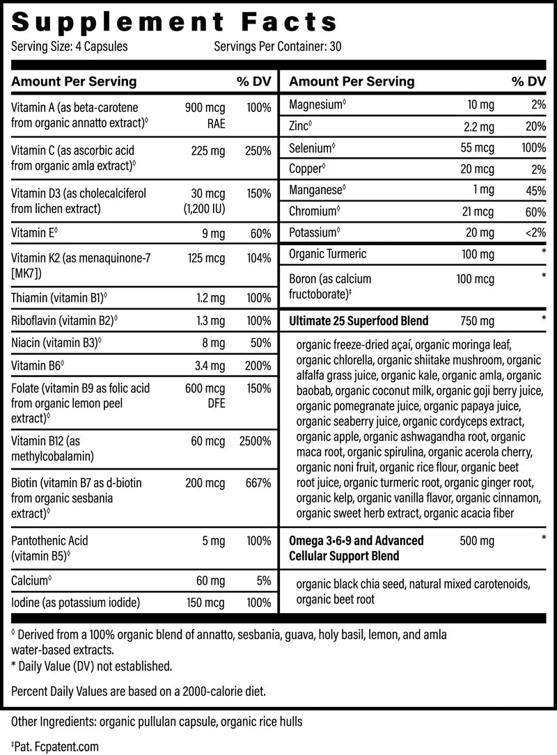 Global Healing MultiVitamin 120 caps David Wolfe AUS