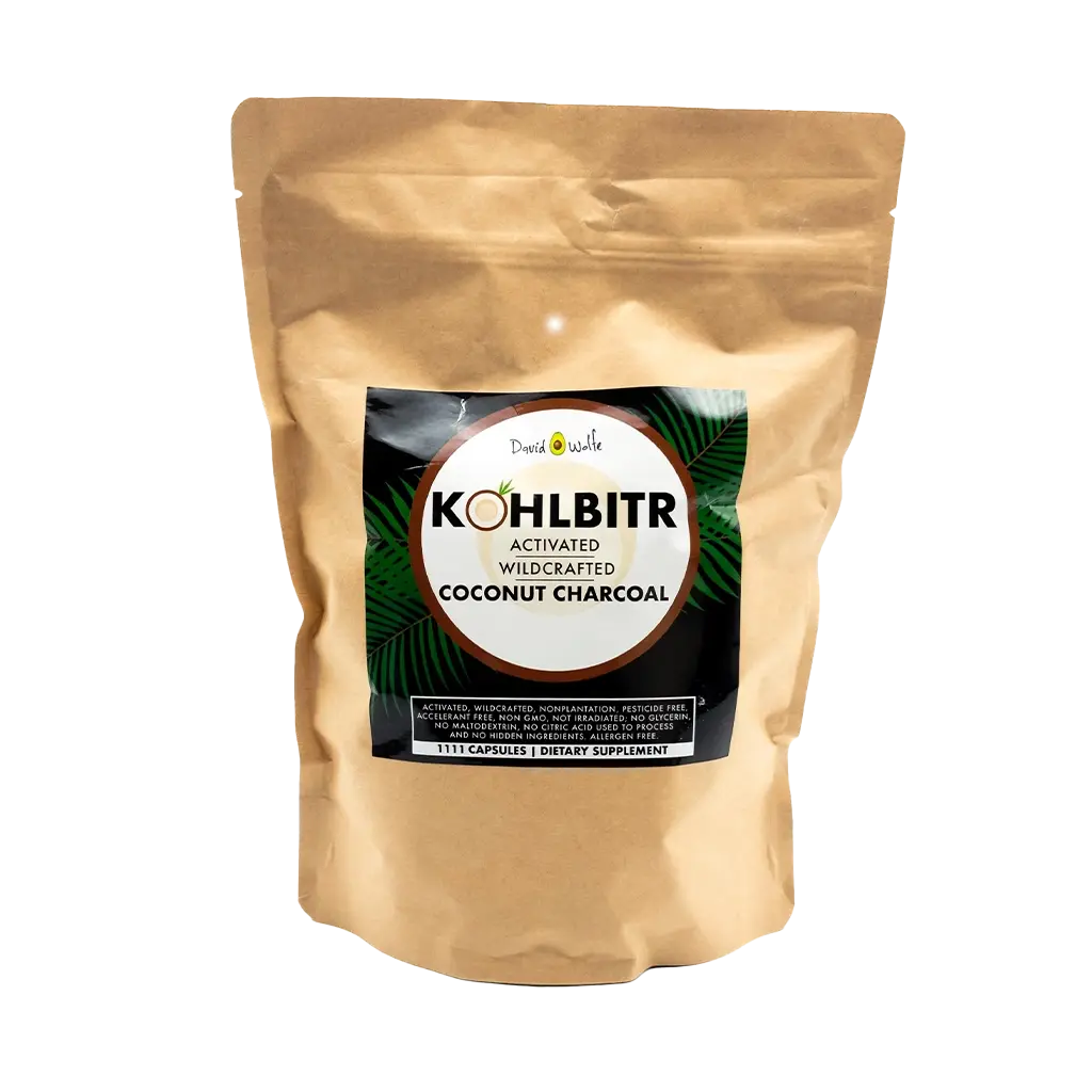 Kohlbitr Activated Charcoal | 1111 Capsules for Natural Detox David Wolfe Australia