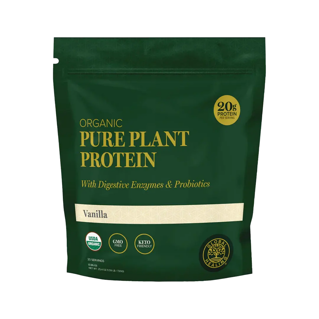 Global Healing Organic Vegan Protein (Vanilla) | Plant-Based Protein Powder David Wolfe Australia