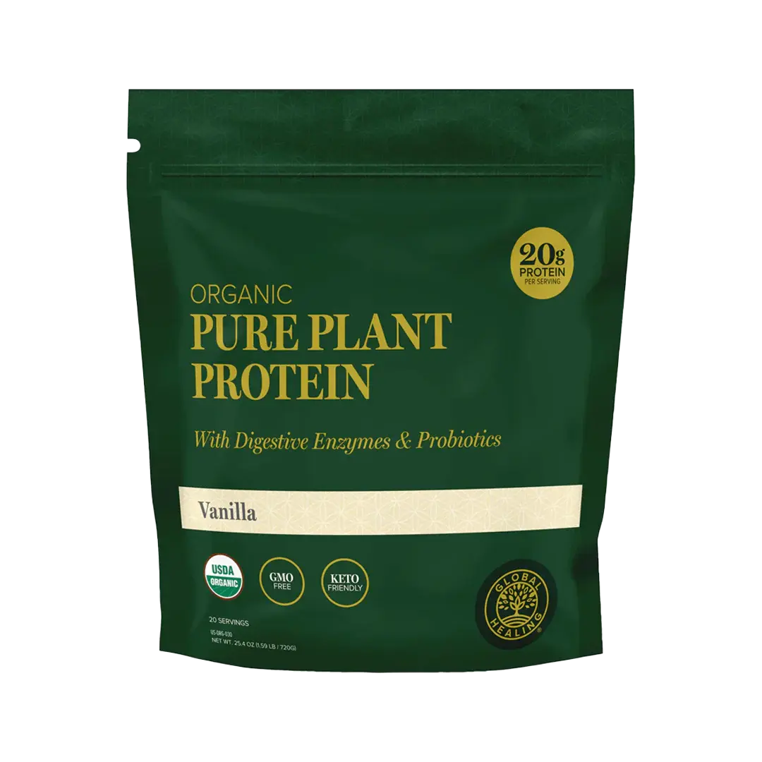 Global Healing Organic Vegan Protein (Vanilla) | Plant-Based Protein Powder David Wolfe Australia