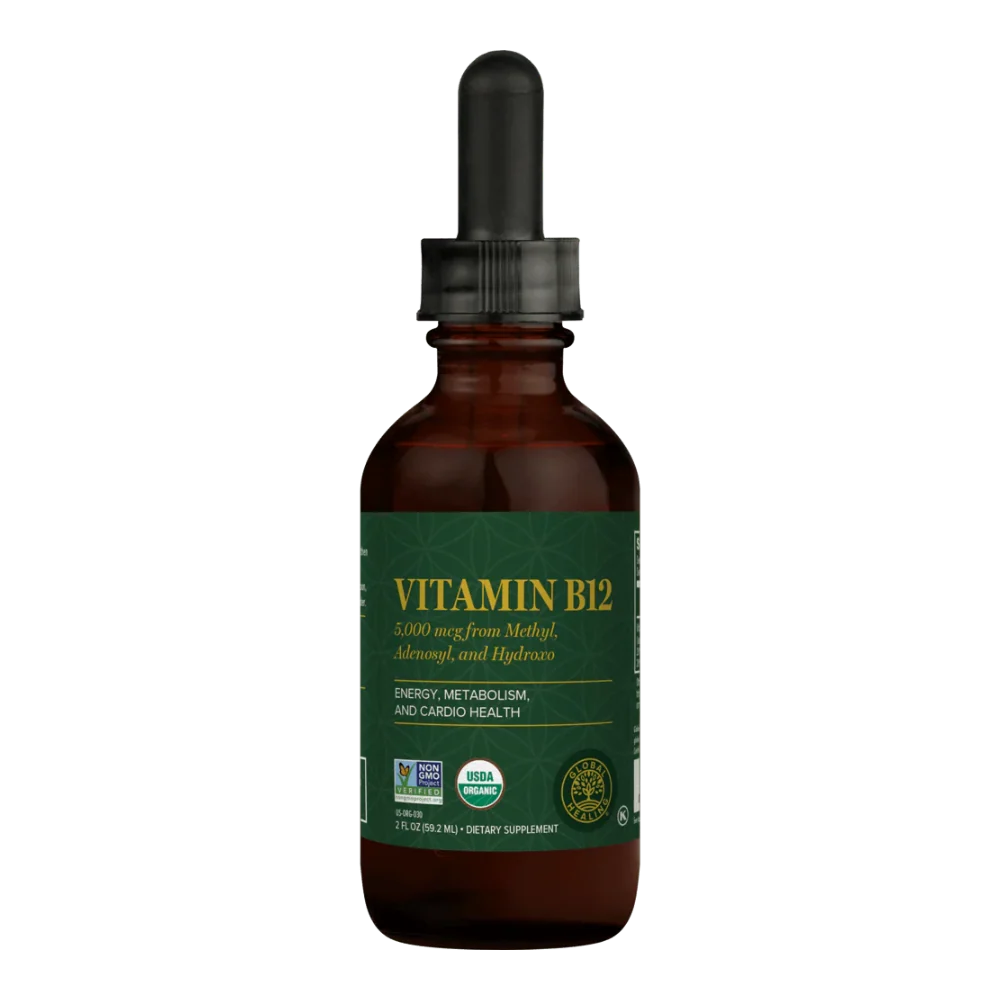 Global Healing Organic Vitamin B12 2 Oz Liquid David Wolfe AUS